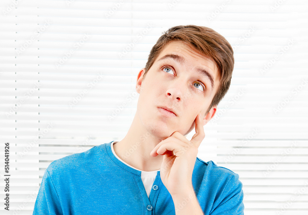Young Man is thinking Young Man is thinking