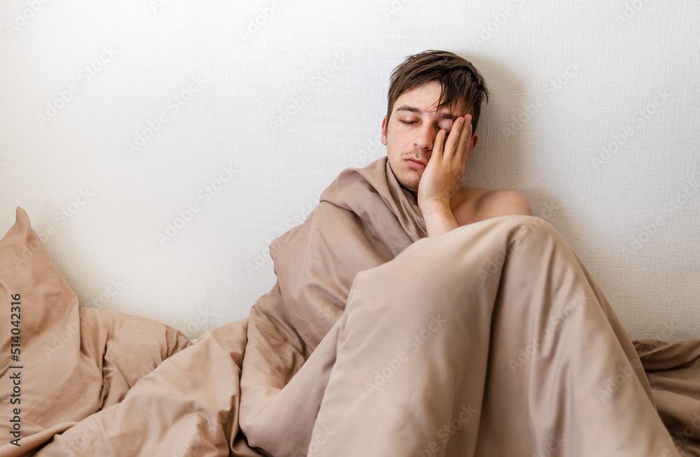 Sad Man in the Bed