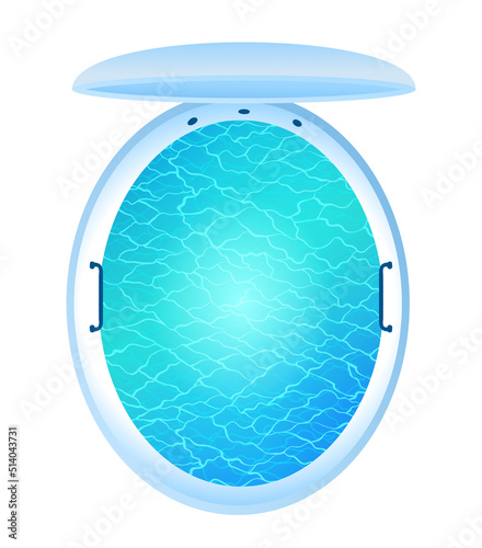 Top view vector illustration of floatation tank