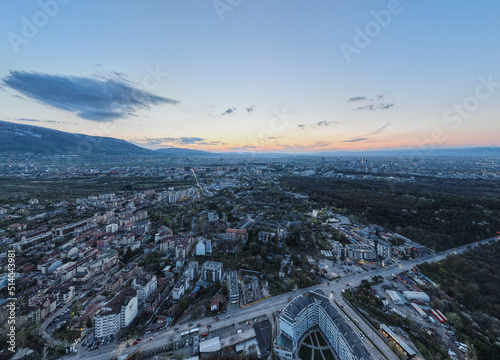 Aerial view of the city. Simeonovsko - Sofia