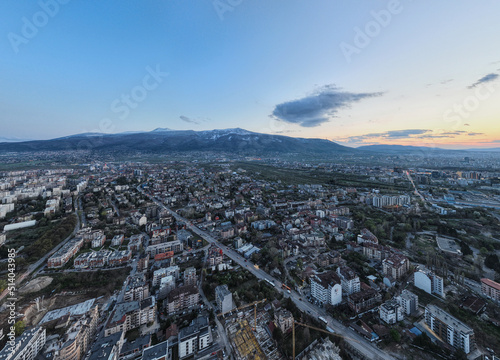 Aerial view of the city. Simeonovsko - Sofia