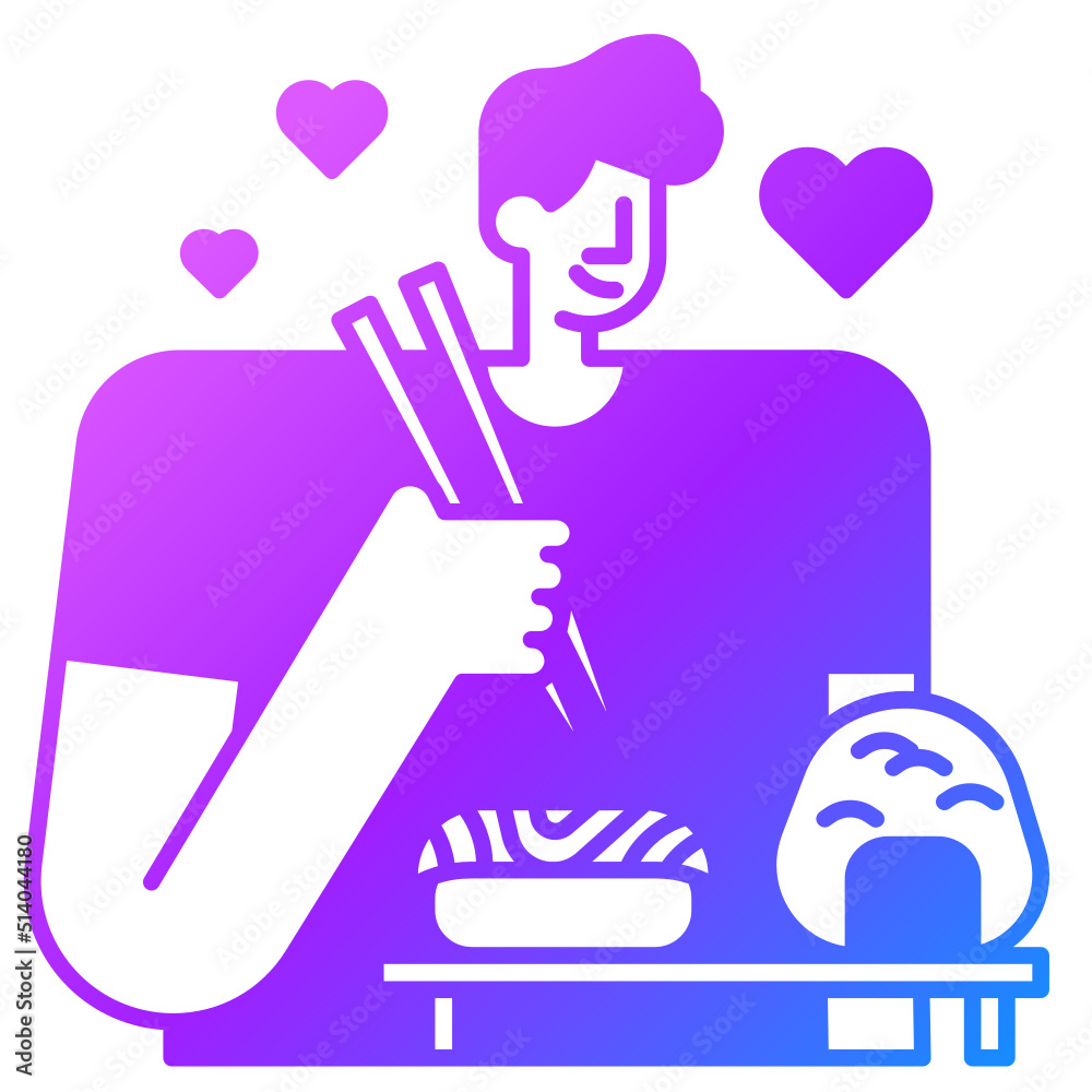sushi solid gradient icon sushi solid gradient icon
