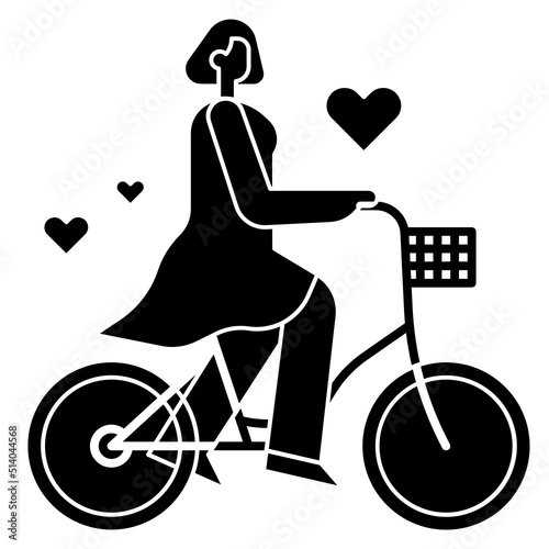 bicycle glyph icon