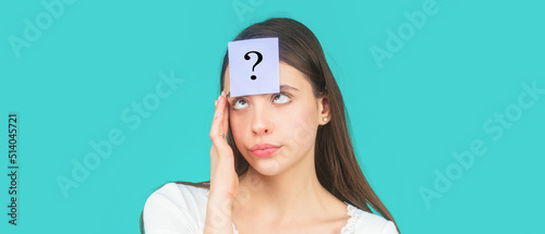 Fotografie Paper notes with question marks