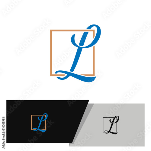 classic and elegant letter L logo with the parts tied to the frame