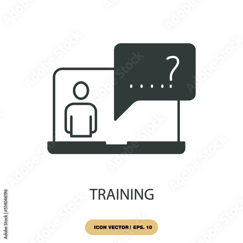 training icons  symbol vector elements for infographic web