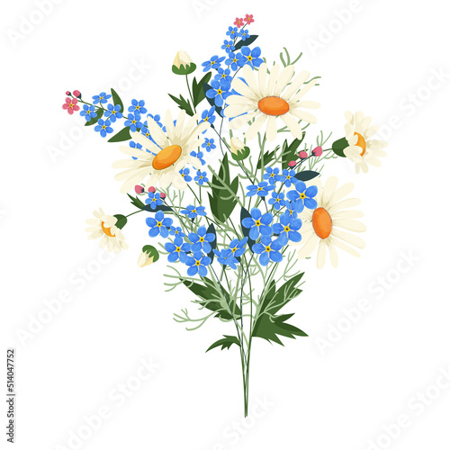 Realistic flower bouquet.
