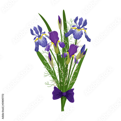 Realistic flower bouquet.