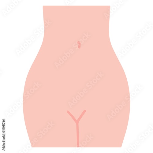 Woman Body. Female Figure. Beauty Fashion Female Naked Body. Vector Minimalist Design.