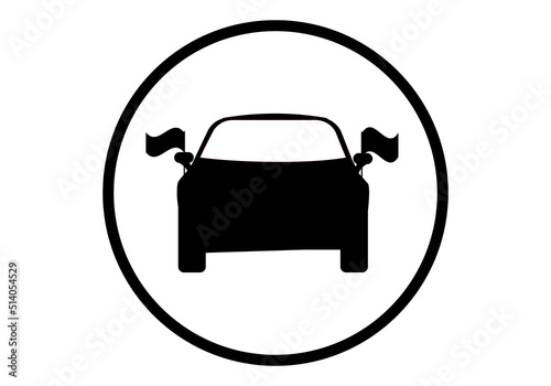 Símbolo o icono de coche oficial 