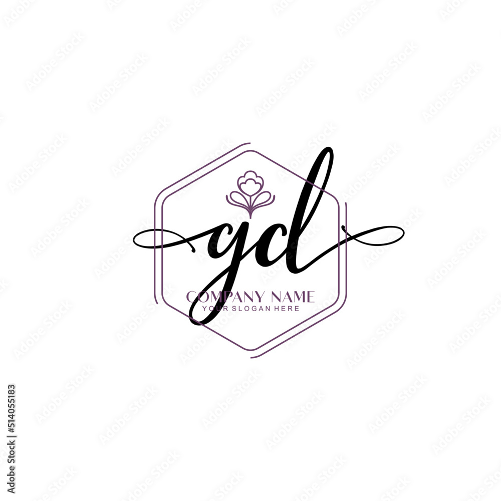 GD signature logo template vector GD signature logo template vector