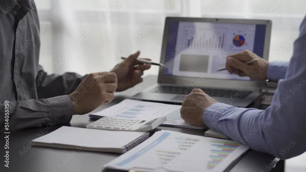 business colleagues analyzing financial documents at office business people teamwork and brainstorming planning financial report analysis business plan investment financial analysis concept