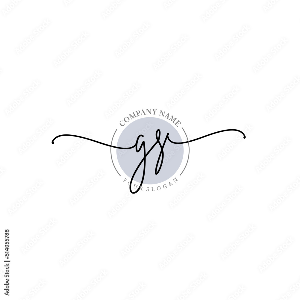 Obraz premium GS signature logo template vector 