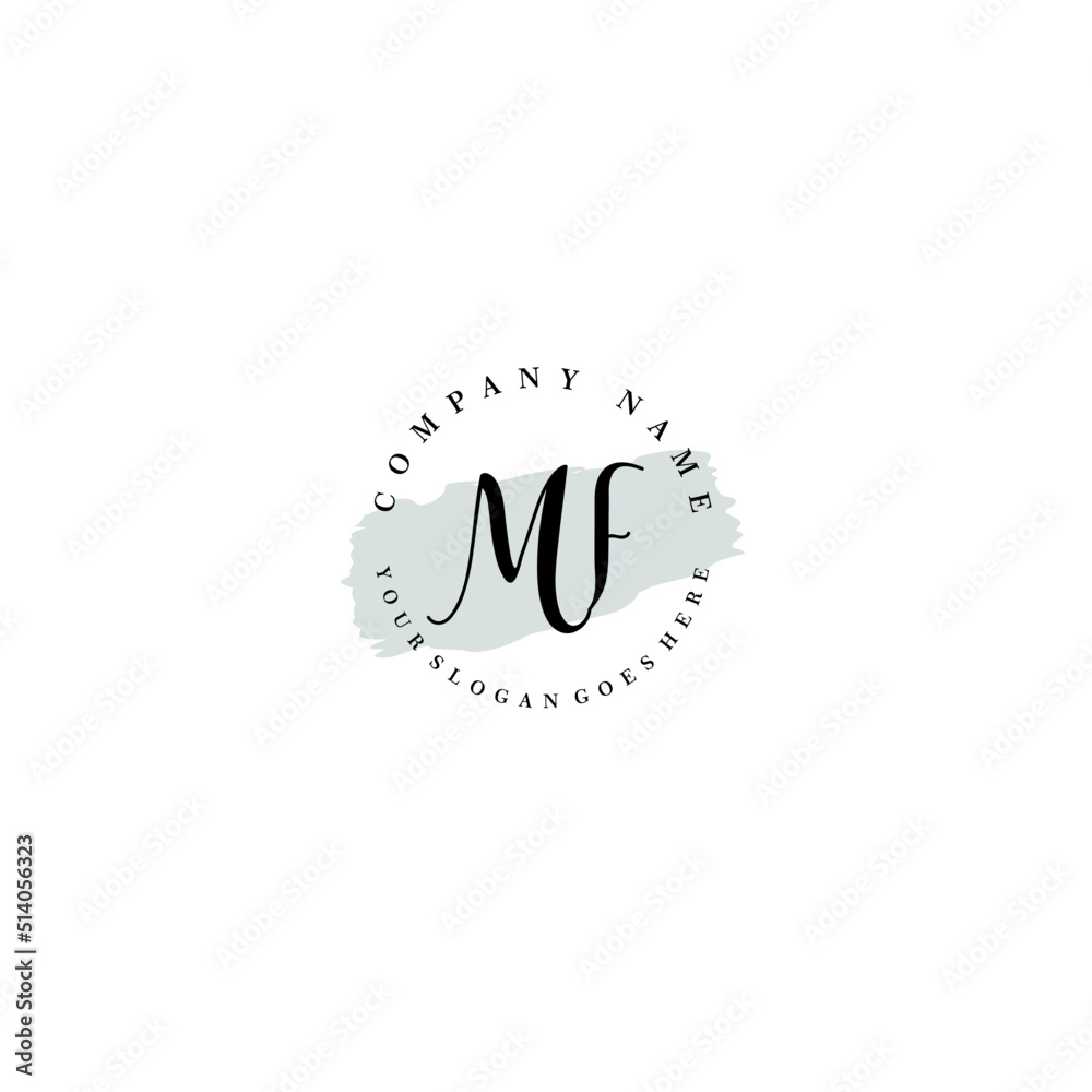 MF Beauty vector initial logo MF Beauty vector initial logo