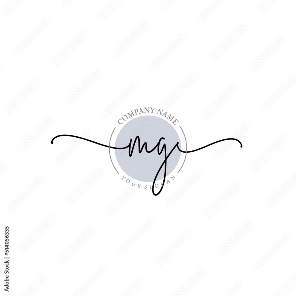 Obraz premium MG signature logo template vector