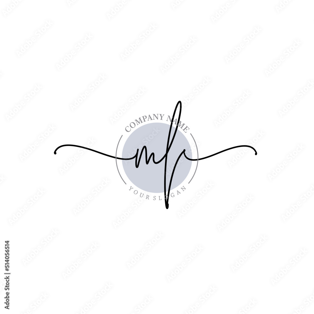 Obraz premium ML signature logo template vector