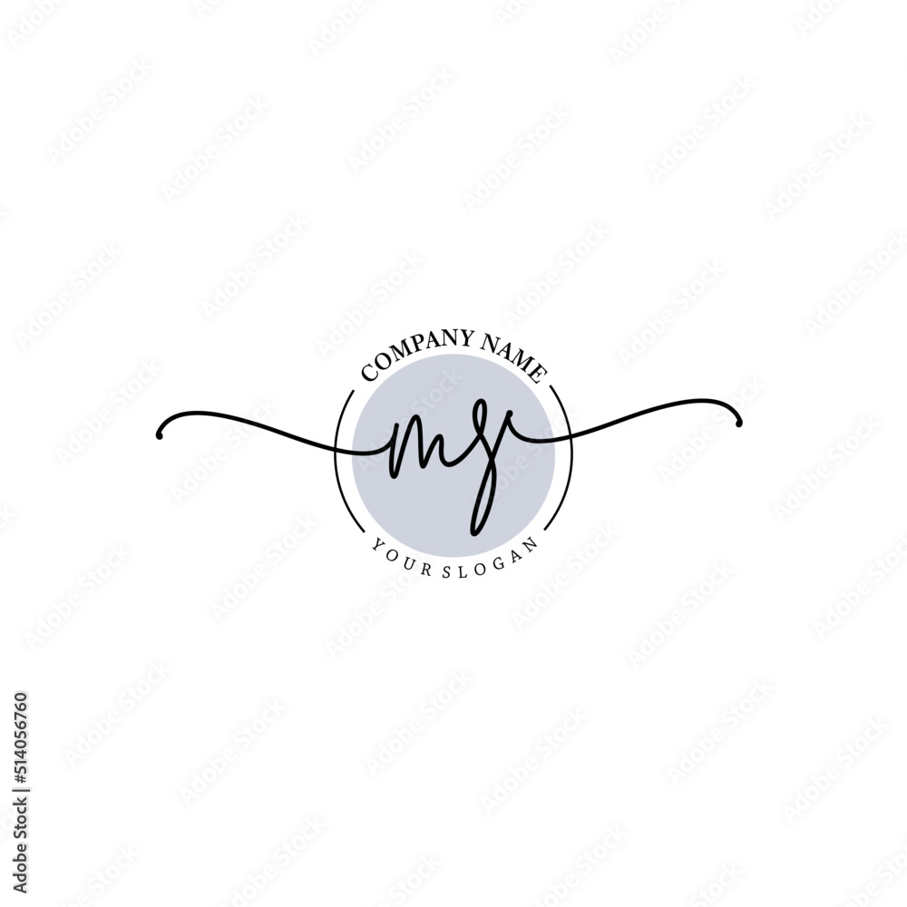 Obraz premium MS signature logo template vector