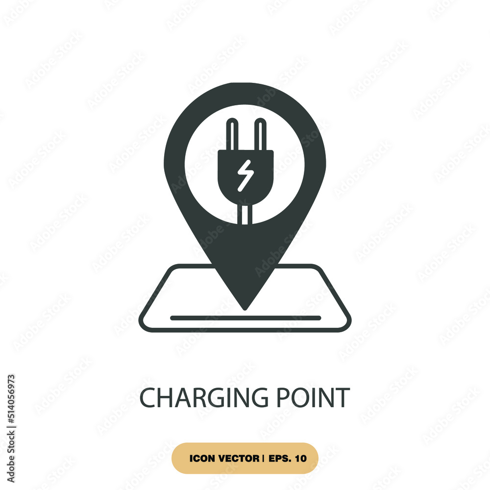 charging point icons symbol vector elements for infographic web charging point icons symbol vector elements for infographic web