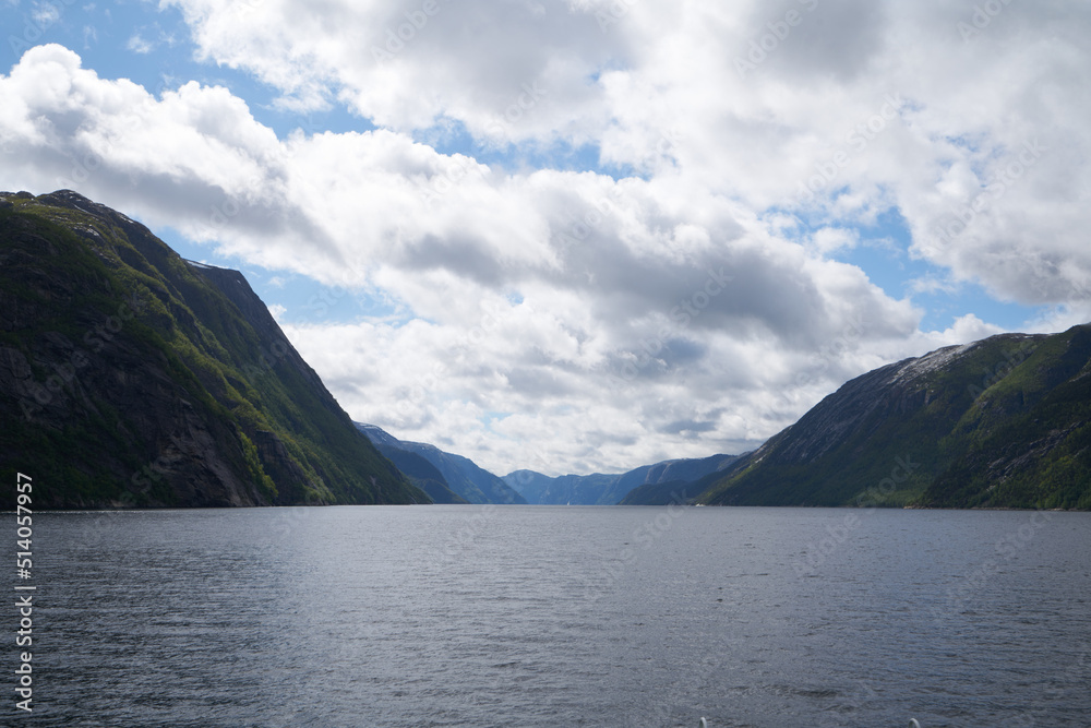 beautiful lysebotn fjord in Norway