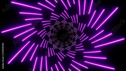 Spiral Purple Light Beam Symbol Overlay