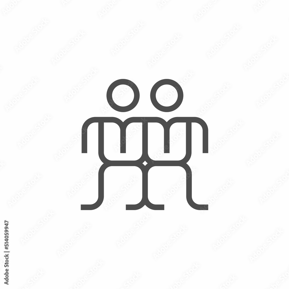 Line Art Connect Logo, People and Family Logo Vector Template