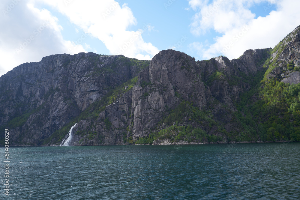 walls of Lysefjord fjord and canyon in Norway