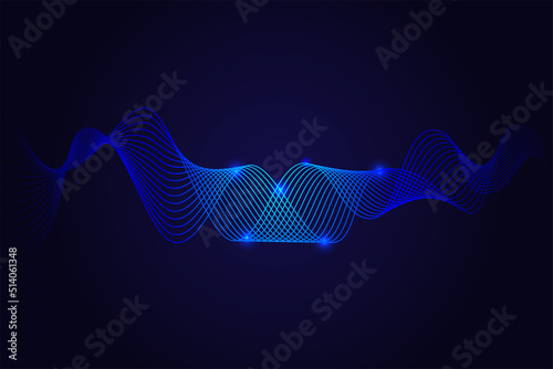 light rays Blue wave stripes lines background shiny science bright futuristic banner energy technology concept design Digital speed motion blur