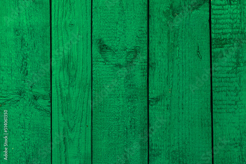 background from old wooden boards of green color