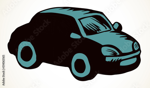 Toy Car. Vector drawing icon