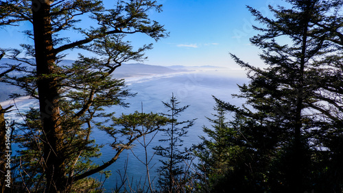 Scenic view of the Pacific Ocean and Oregon coast from Cape Trail, Cape Lookout State Park, Tillamook County, Oregon