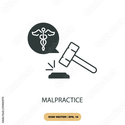 malpractice icons  symbol vector elements for infographic web
