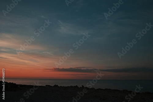 sunset over the sea