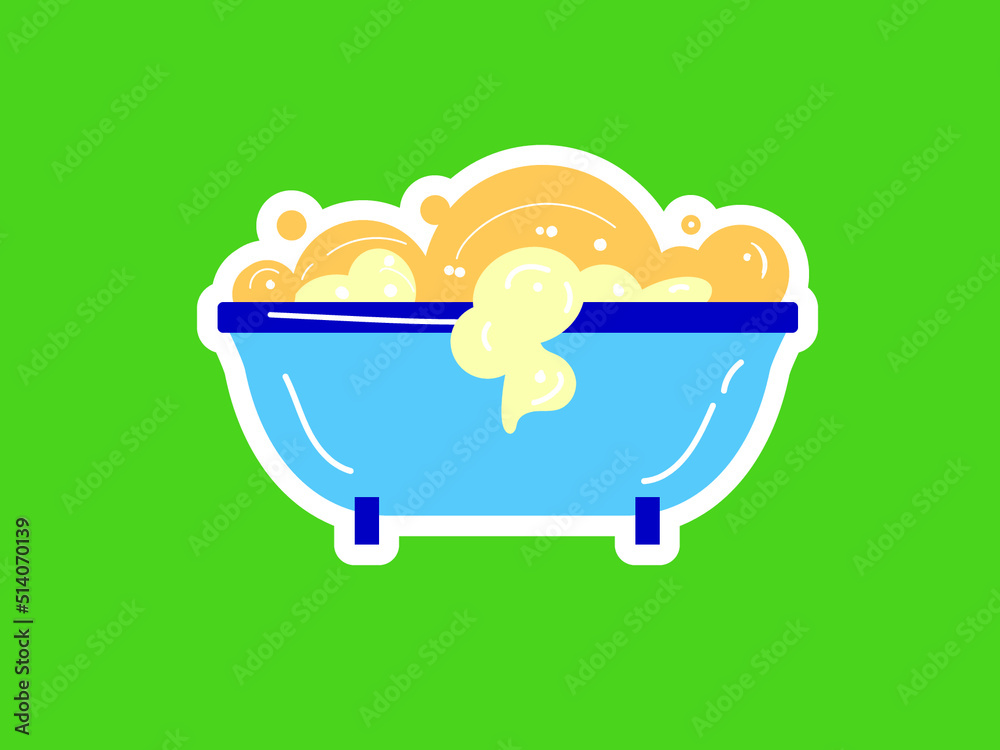 illustration of a bath