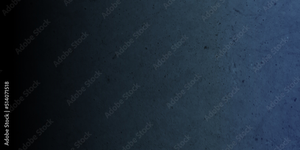 Dark blue wall background with space, dark blue grunge texture with ...