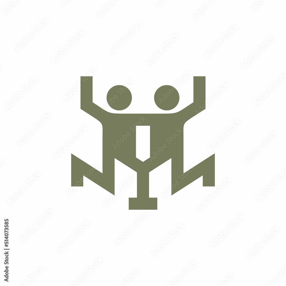 people and success concept-vector flat icon-simple logo people and success concept-vector flat icon-simple logo