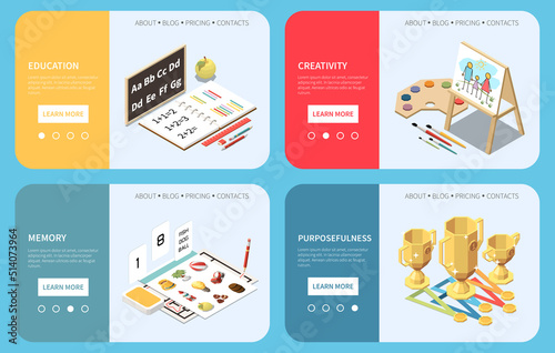 Preschool Education Banners Set