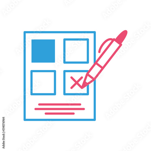 democracy ballot and pen
