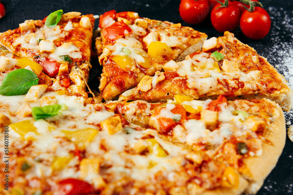 Italian pizza with mozzarella
Italian pizza with mozzarella