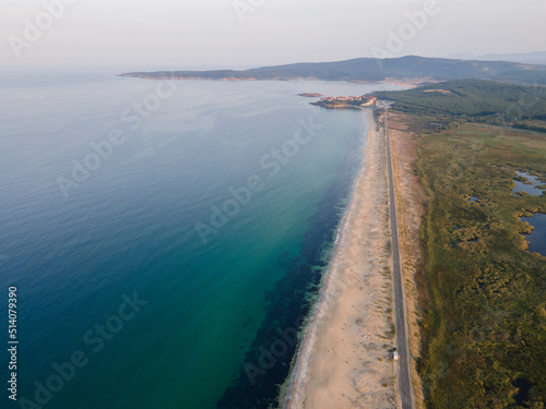 Aerial view of The Driver Beach (Alepu) near resort of Dyuni, Bulgaria