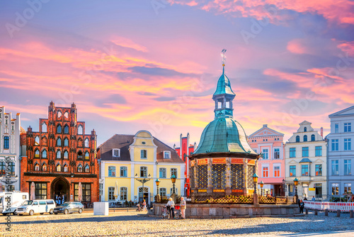 Markt von Rostock, Ostsee, Deutschland 