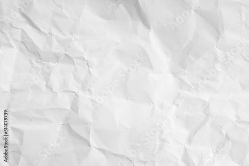 White crumpled paper texture background...