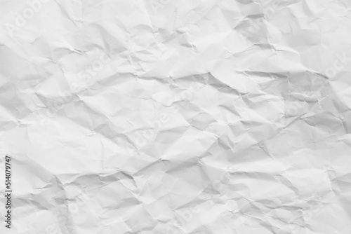 White crumpled paper texture background...