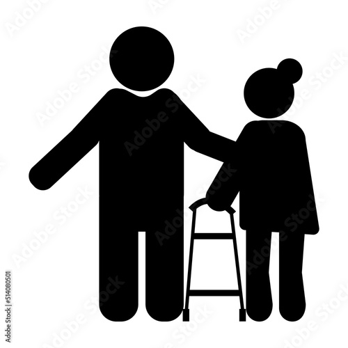 Vector icon for elderly care