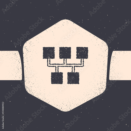 Grunge Gear shifter icon isolated on grey background. Transmission icon. Monochrome vintage drawing. Vector