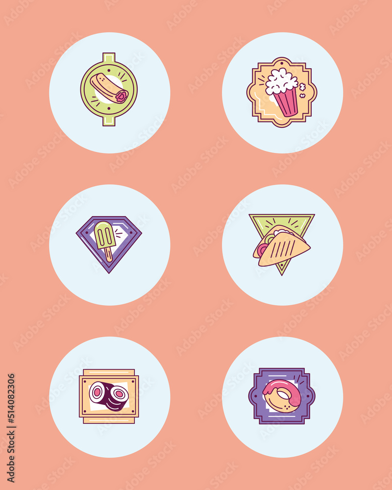 Fototapeta premium cool food badges