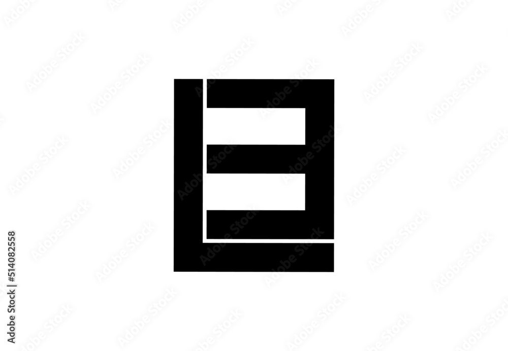 le el e l initial letter logo isolated on white background le el e l initial letter logo isolated on white background