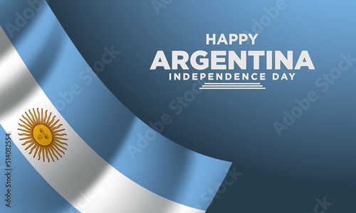 Argentina Independence Day Background Design. Vector Illustration.