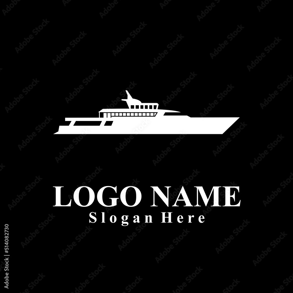 Ship-themed vector logo suitable for marine companies