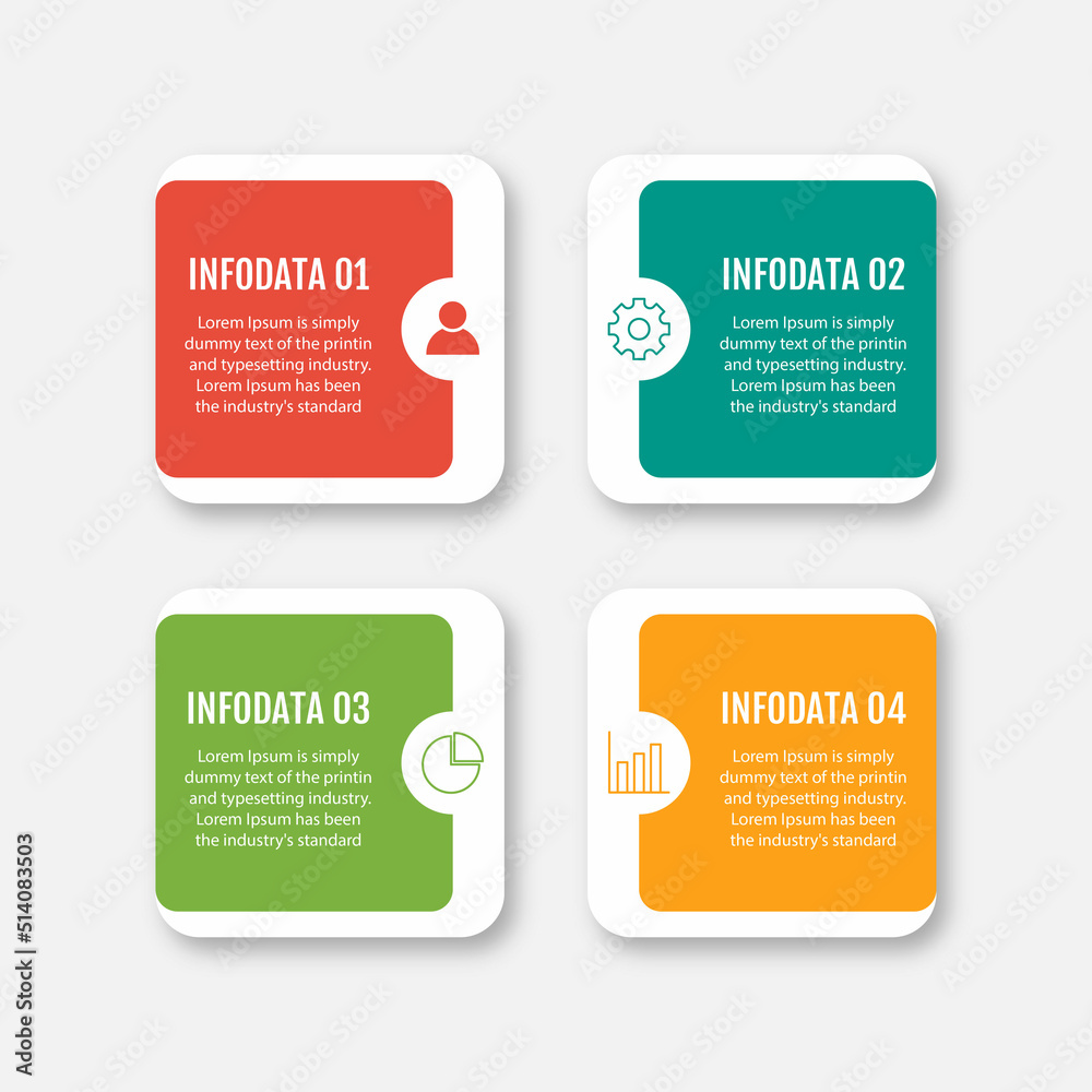 Presentation business infographic template with 4 options Presentation business infographic template with 4 options