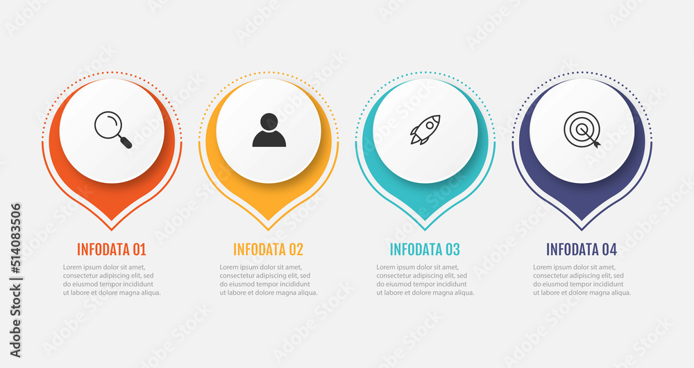 Presentation business infographic template with 4 options